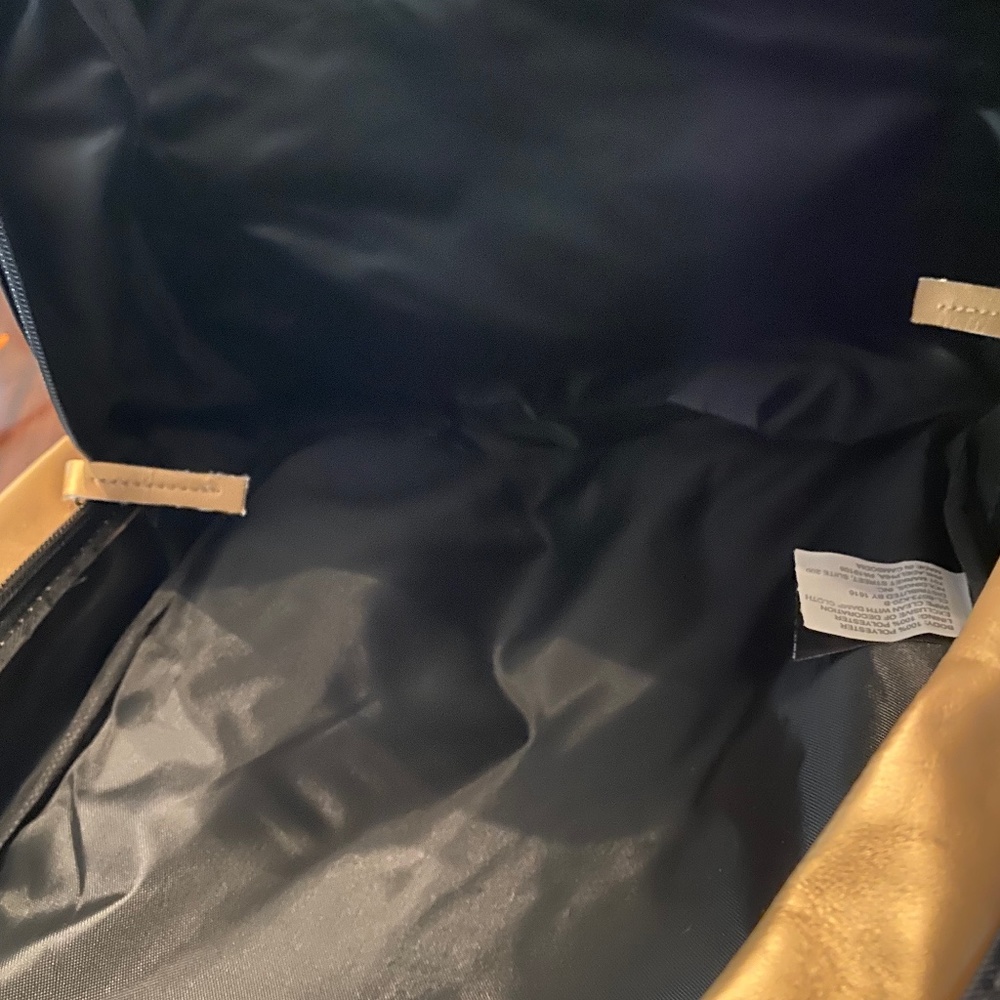 *SOLD* - *Final Price/Buy Now” - Backpack - black & gold - NWOT - Picture 4 of 4